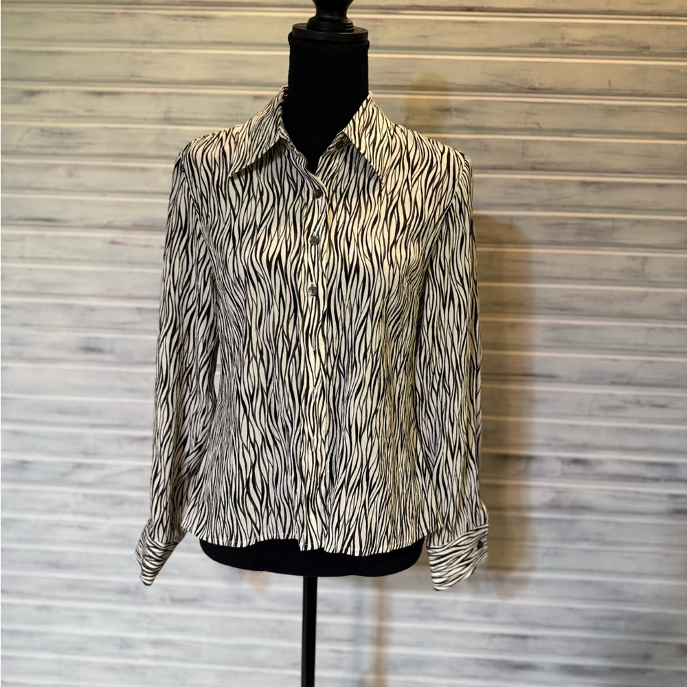 Talbots Print Blouse